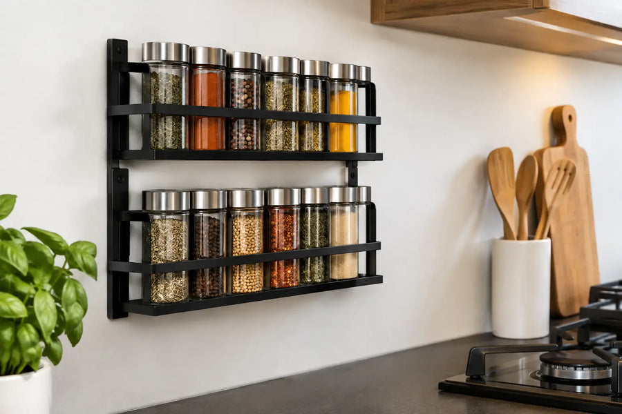Porta-temperos de parede para cozinha ideal