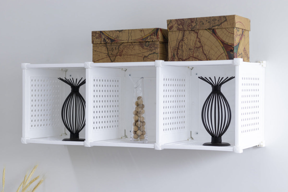 Nichos decorativos e para organizar:<br>Tudo que a sua casa precisa