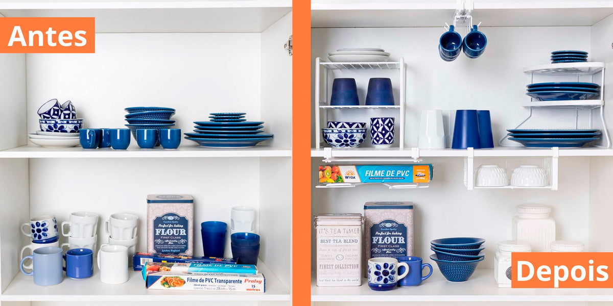 Maximize Espaço: Organizadores de Armário para Cozinhas Pequenas