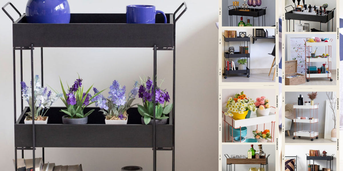 Maximize Espaço: Carrinhos Multiuso na decoração e organização