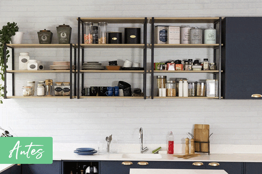 Antes x Depois na organização cozinha