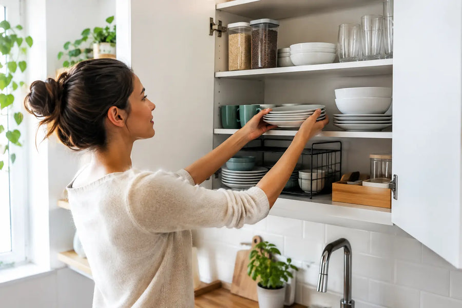 Como organizar um armário de cozinha pequeno