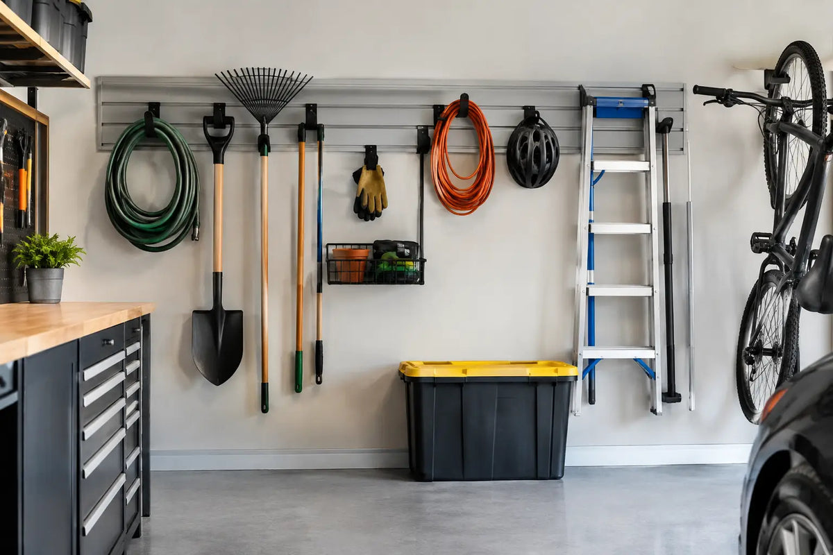 Como organizar garagem com ganchos sem bagunça