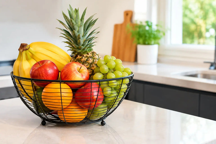 Fruteira aramada de bancada para sua cozinha