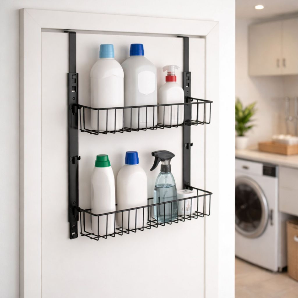 Cesto organizador aramado duplo para porta e parede