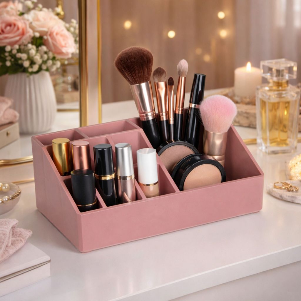 Organizador de Maquiagem Multiuso para Cosméticos, Pincéis e Acessórios de Beleza