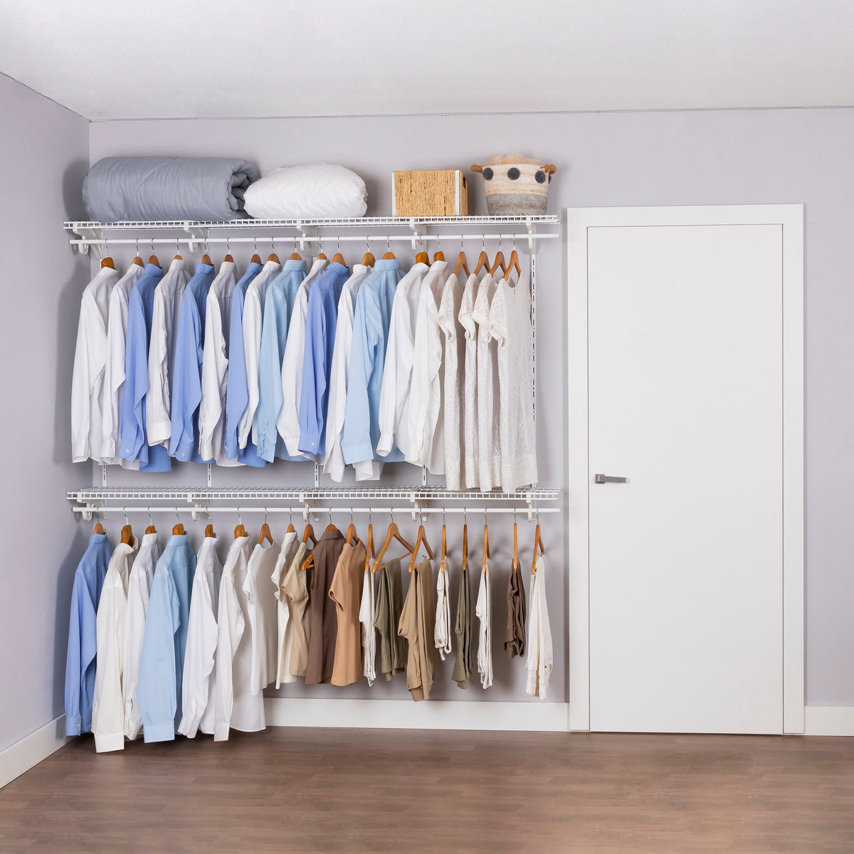 Armário Multiuso Closet Aberto Parede Casal Aramado kit 42