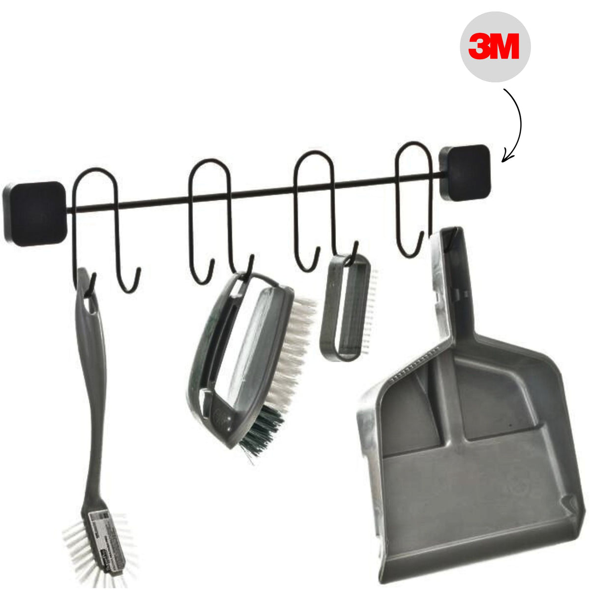 Suporte Aramado Pastilha para Vassouras