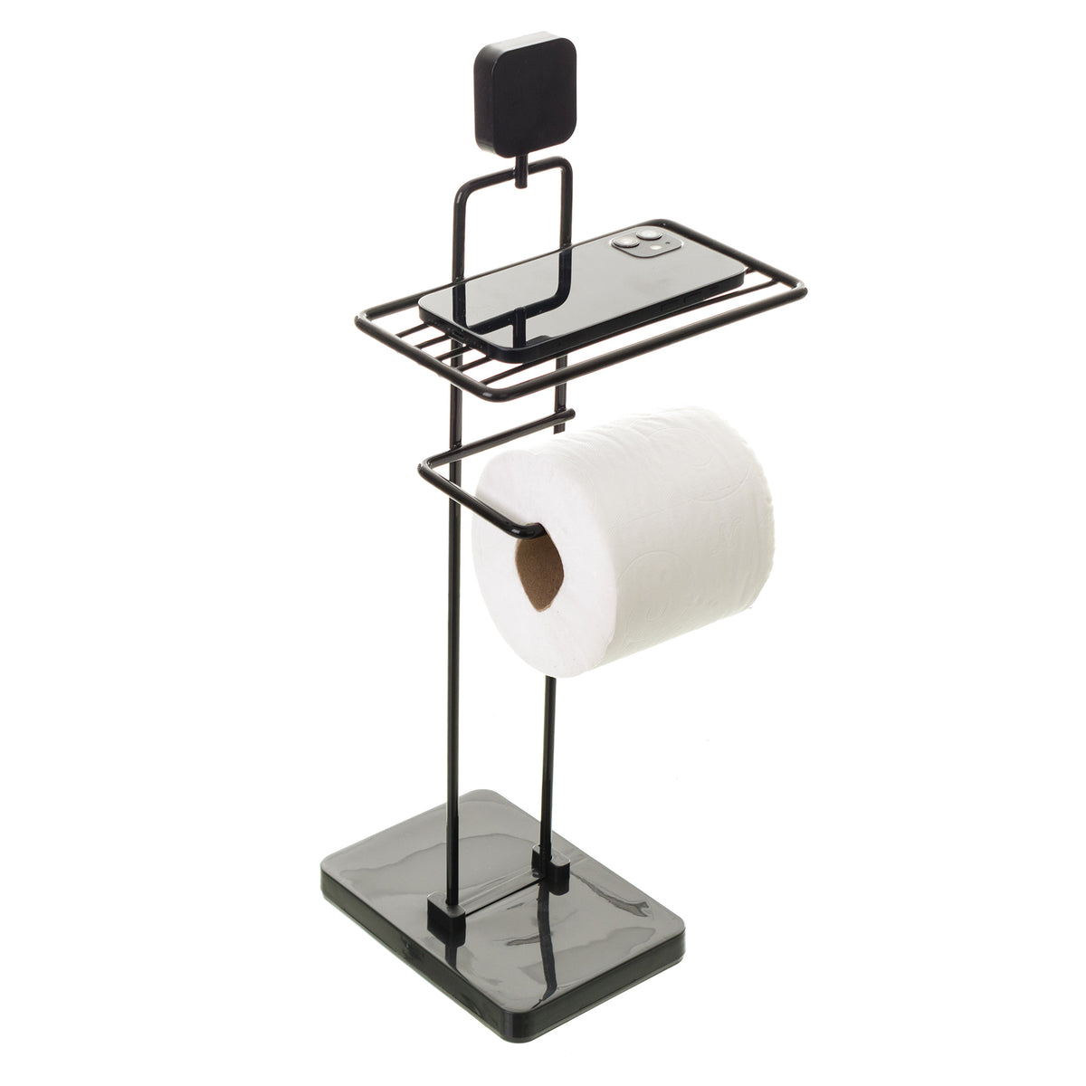 Porta Papel Higiênico de Chão Suporte para Celular Aramado