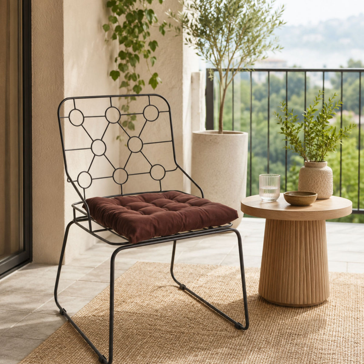 Cadeira de Jantar Top Design Industrial Aço Aramado Átomo