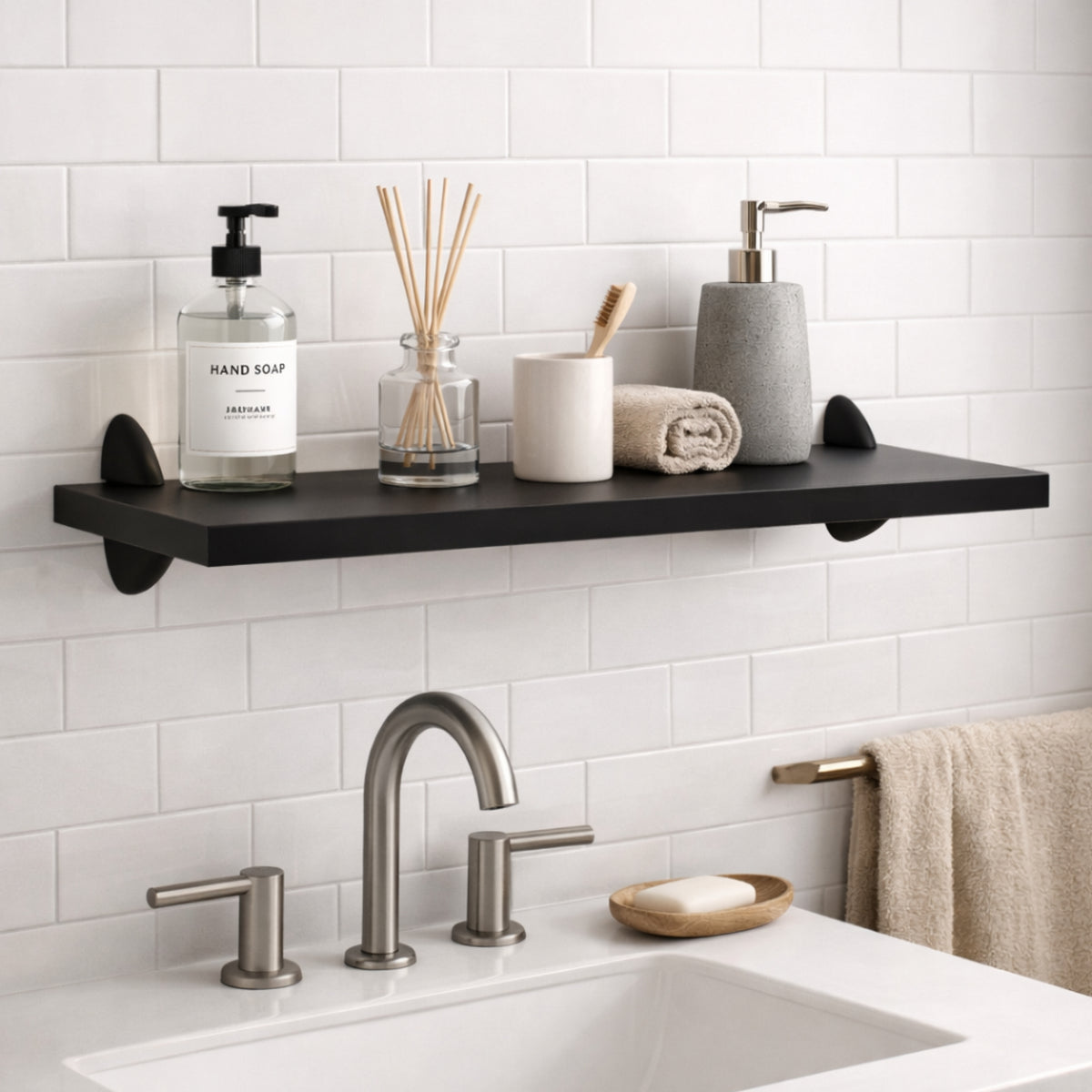 Prateleira de Parede Multiuso Decorativa 36cm Organizador Moderno para Sala, Quarto, Cozinha, Banheiro e Escritório