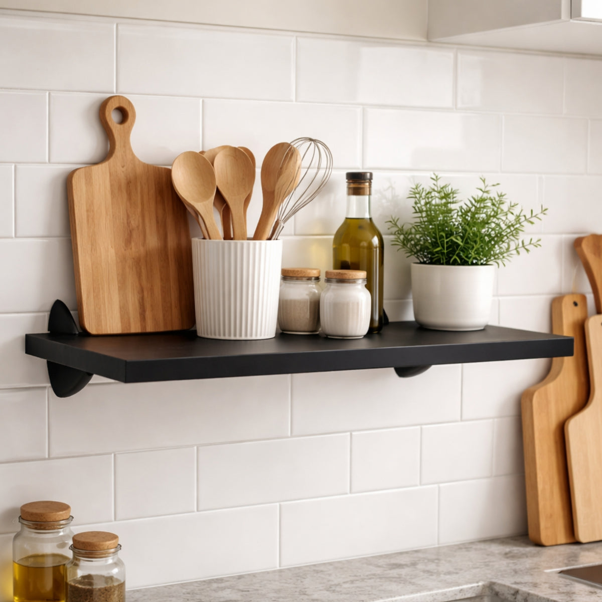 Prateleira de Parede Multiuso Decorativa 36cm Organizador Moderno para Sala, Quarto, Cozinha, Banheiro e Escritório