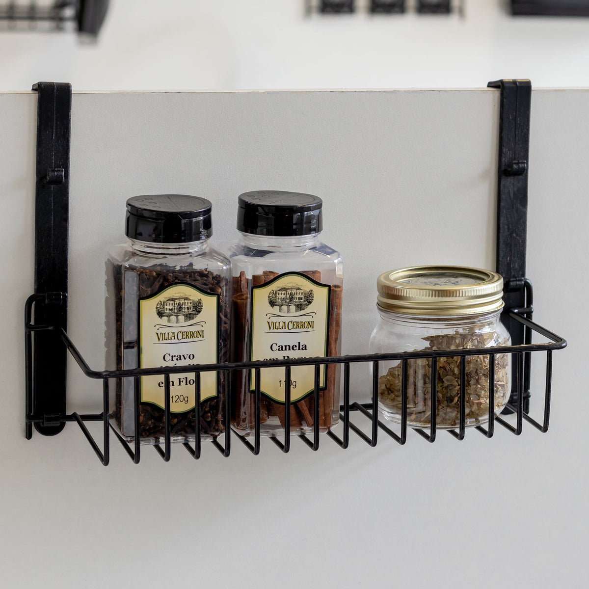 Suporte Ajustável para Porta de Armário Organizador Multiuso Cozinha