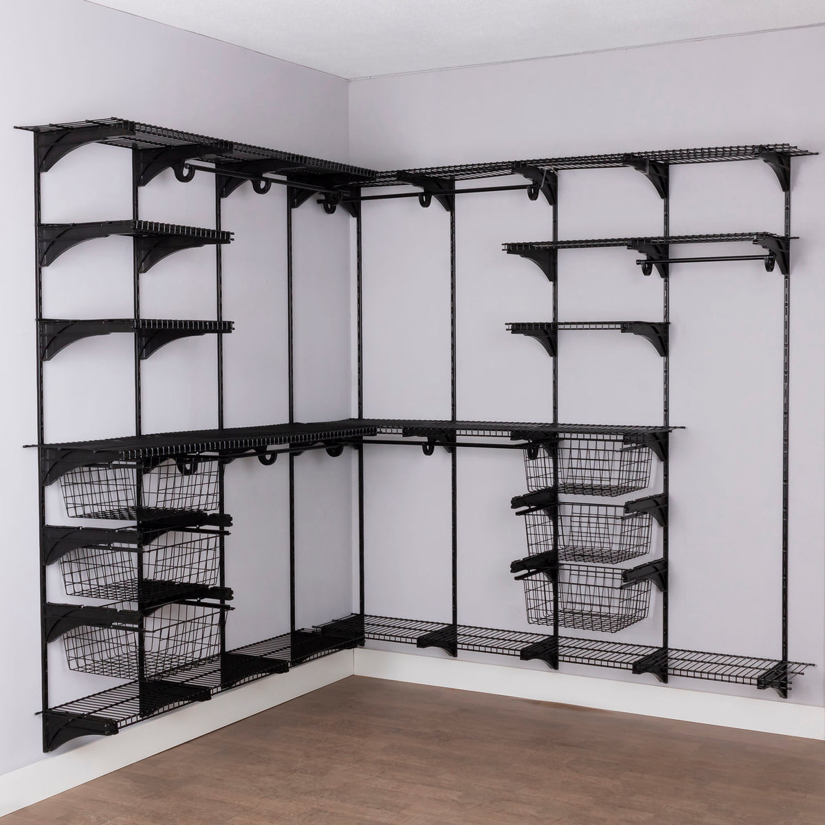 Armário Multiuso Closet Aberto Parede Casal Aramado kit 51