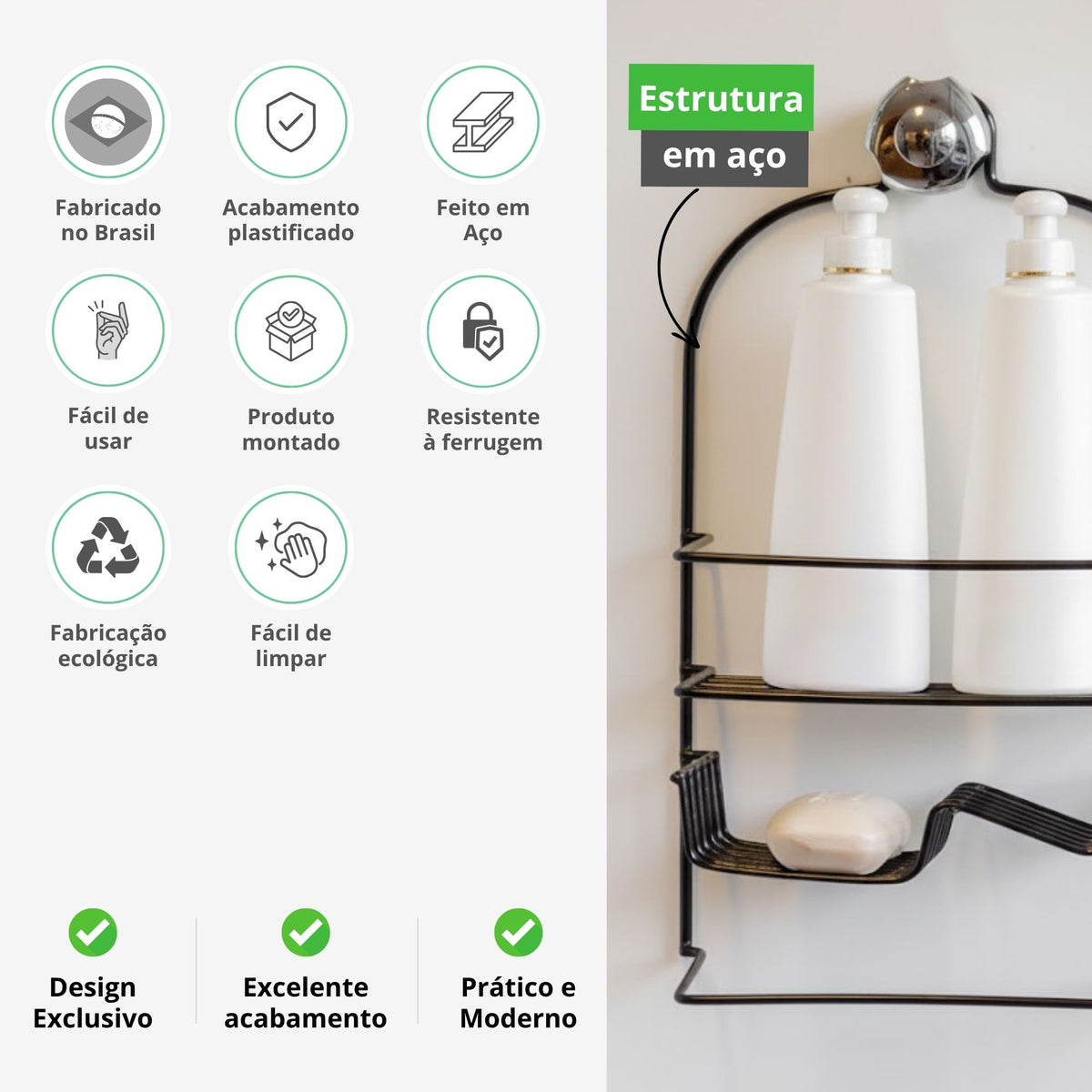 Porta Shampoo aramado para pendurar