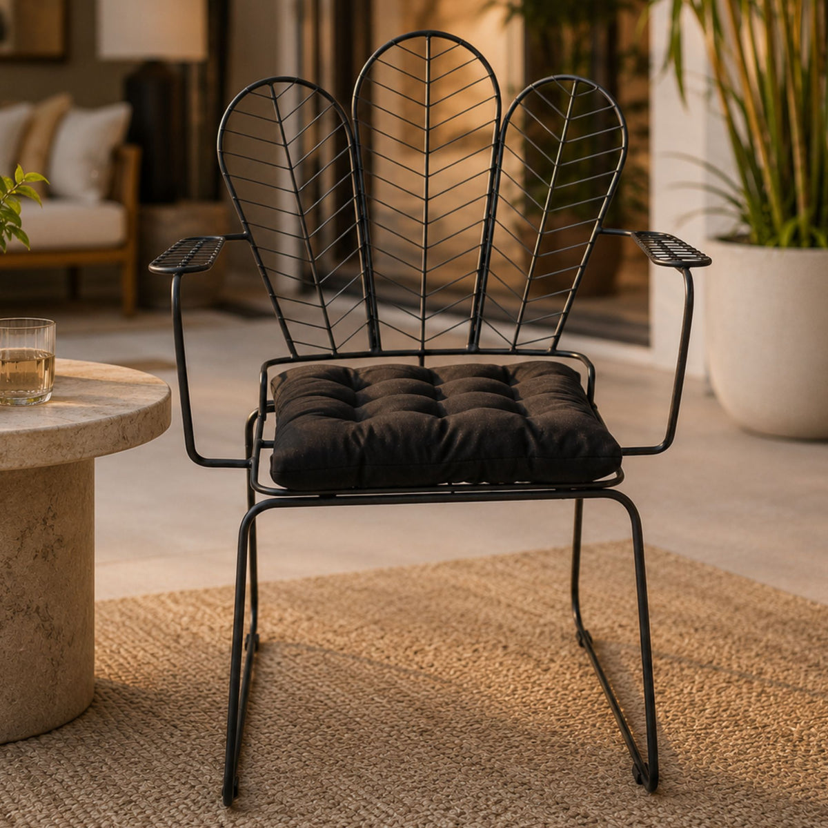Cadeira de Jantar Top Design Industrial Aço Aramado Tree