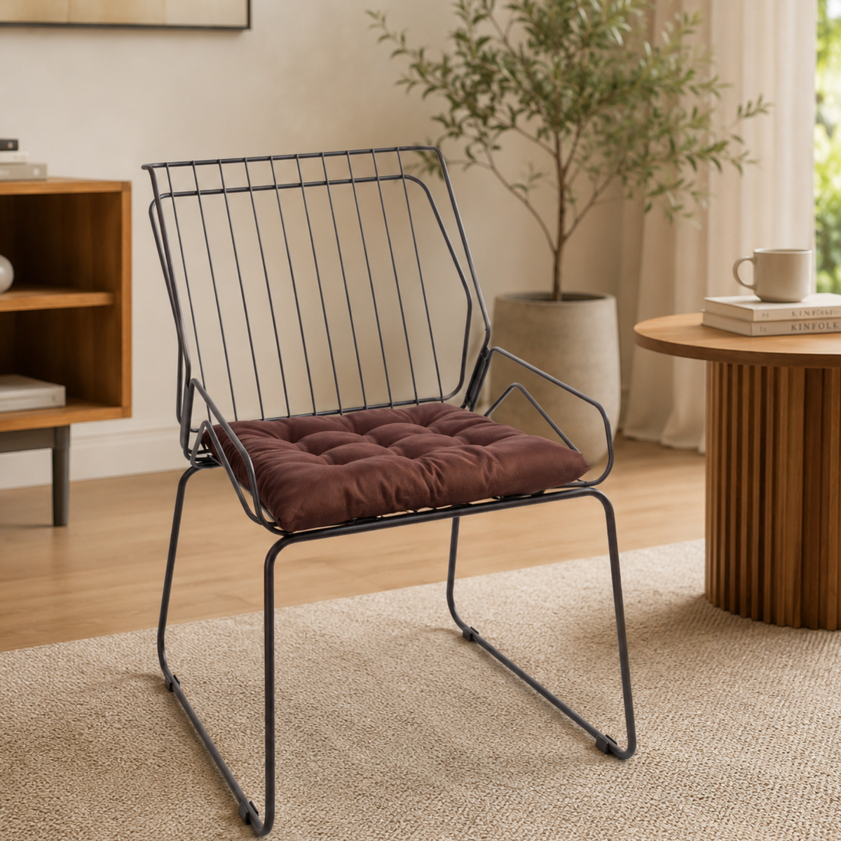 Cadeira de Jantar Top Design Industrial Aço Aramado Tron
