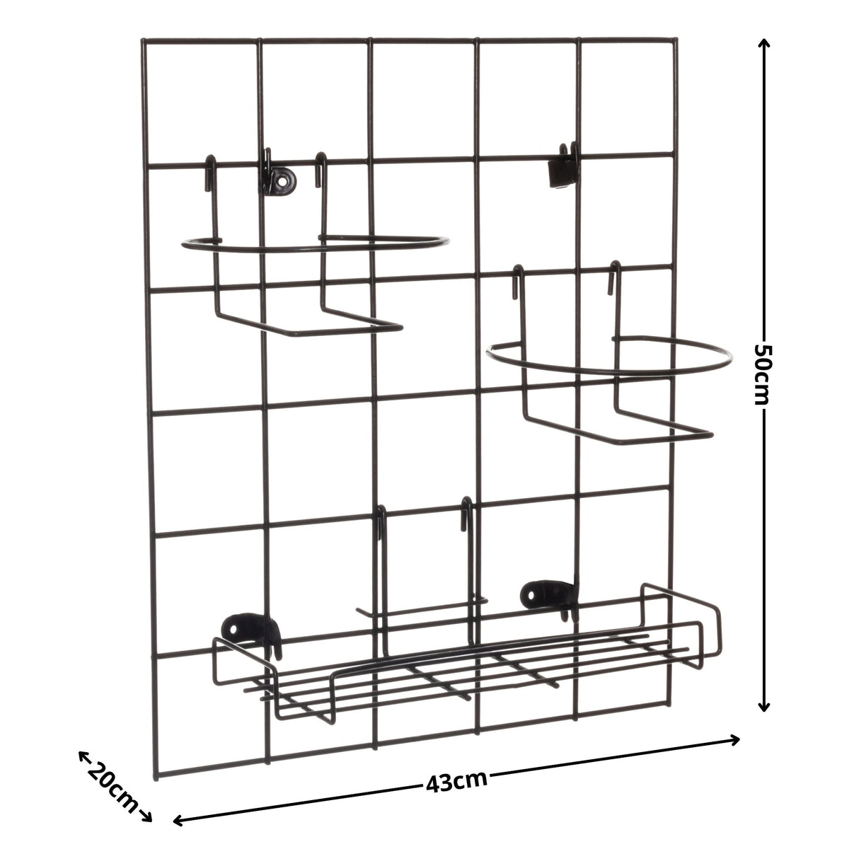 Kit Tela Decorativa Pequena com Suportes para Vaso e Prateleira Aramada para Jardim Vertical