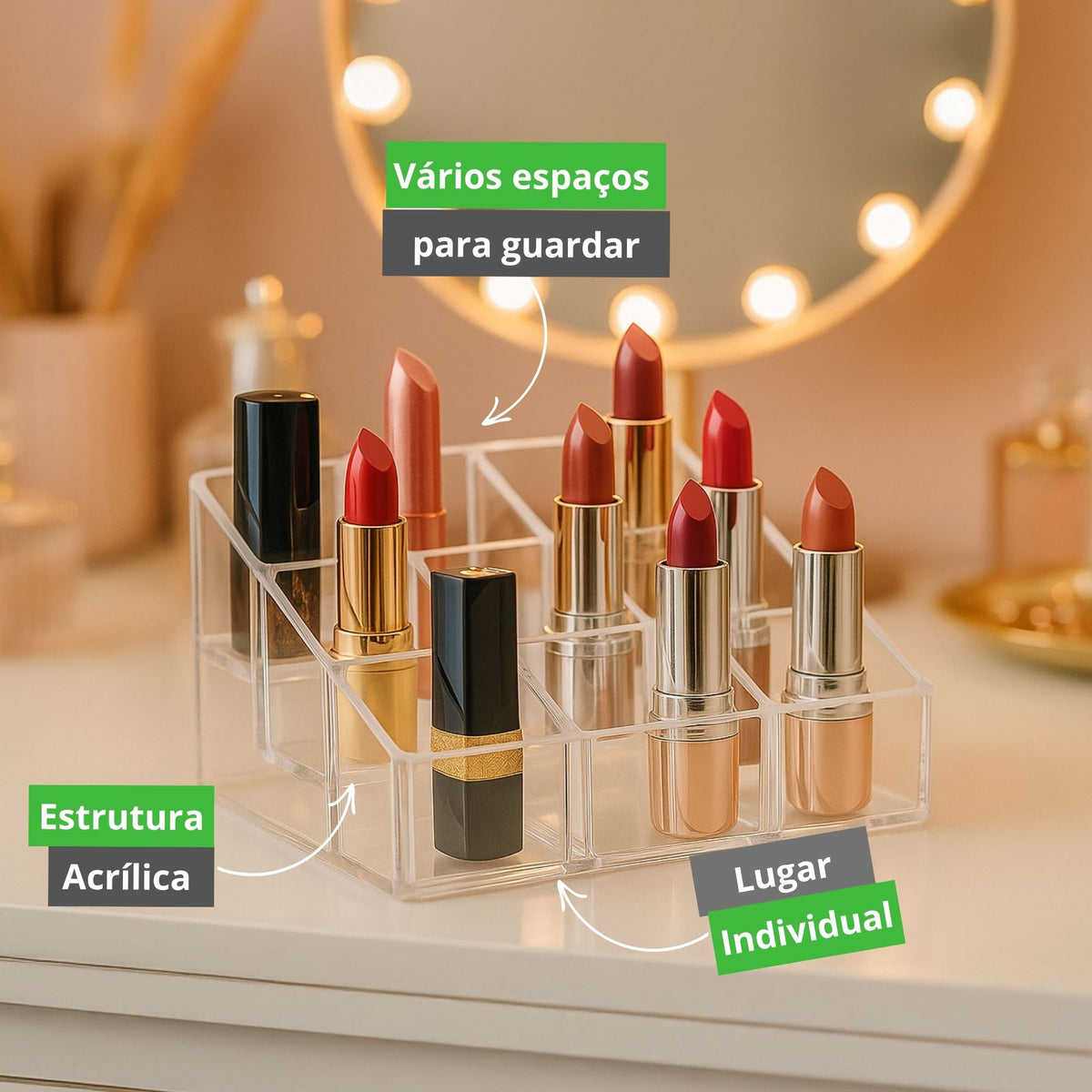 Organizador de batons e esmaltes