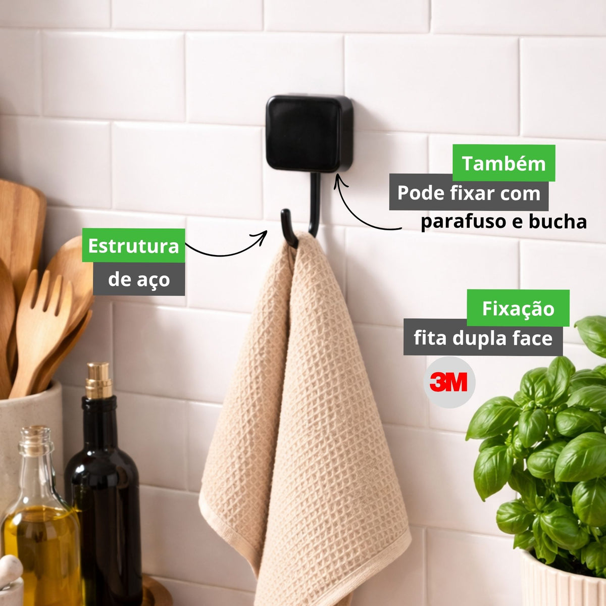 Suporte com gancho Aramado