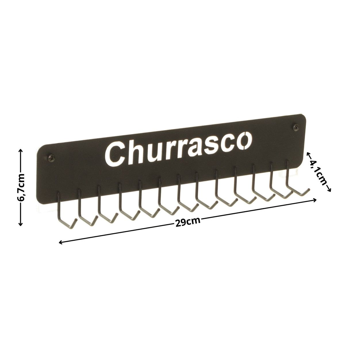 Suporte de Parede para Utensílios de Churrasco