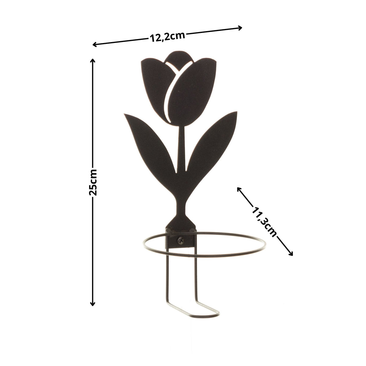 Suporte para Planta de Parede Flor – Porta Vaso Decorativo em Aço para Jardim, Varanda e Área Gourmet