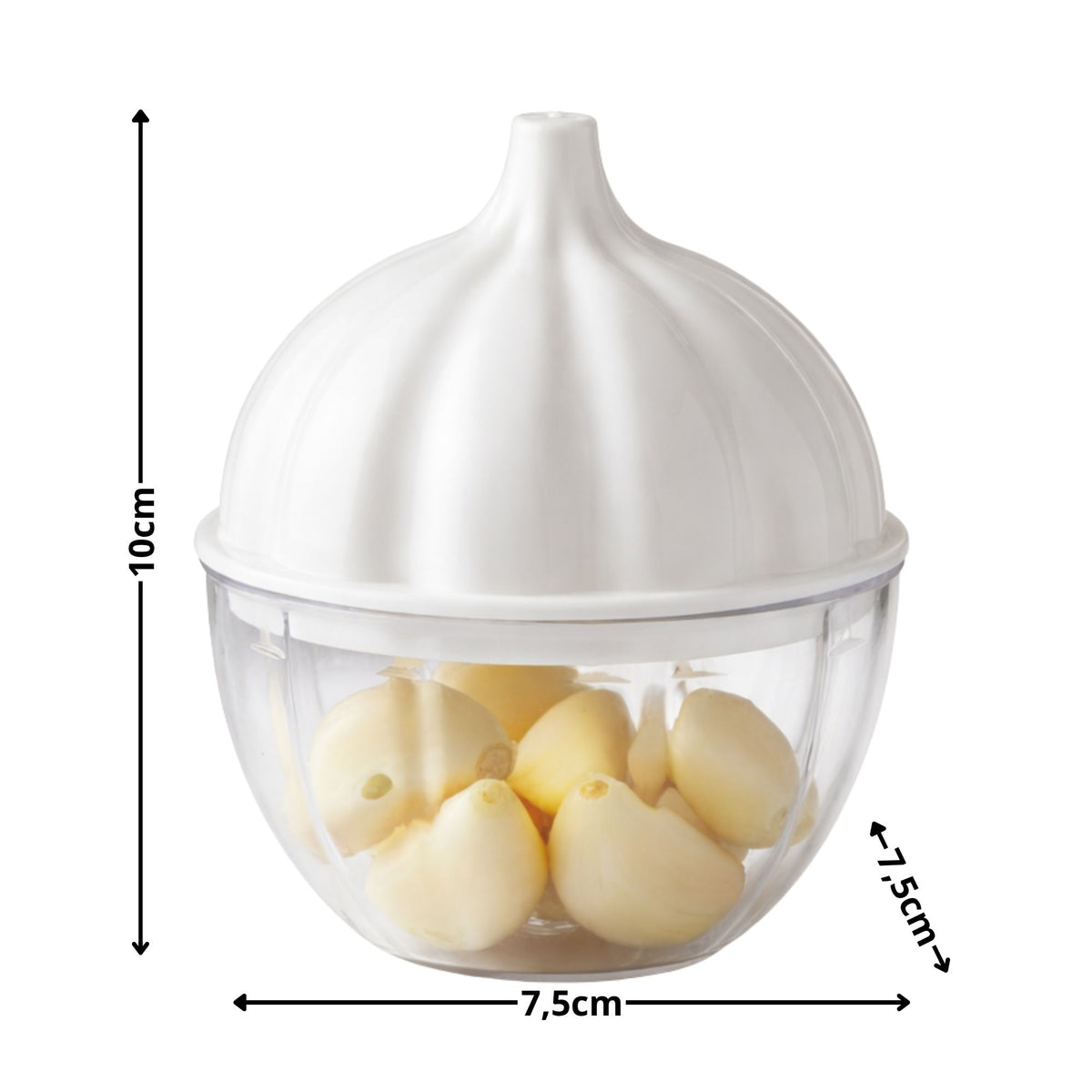 Porta Alho com Tampa – Organizador para Geladeira e Cozinha, Conserva Alimentos sem Odor e Mais Frescos