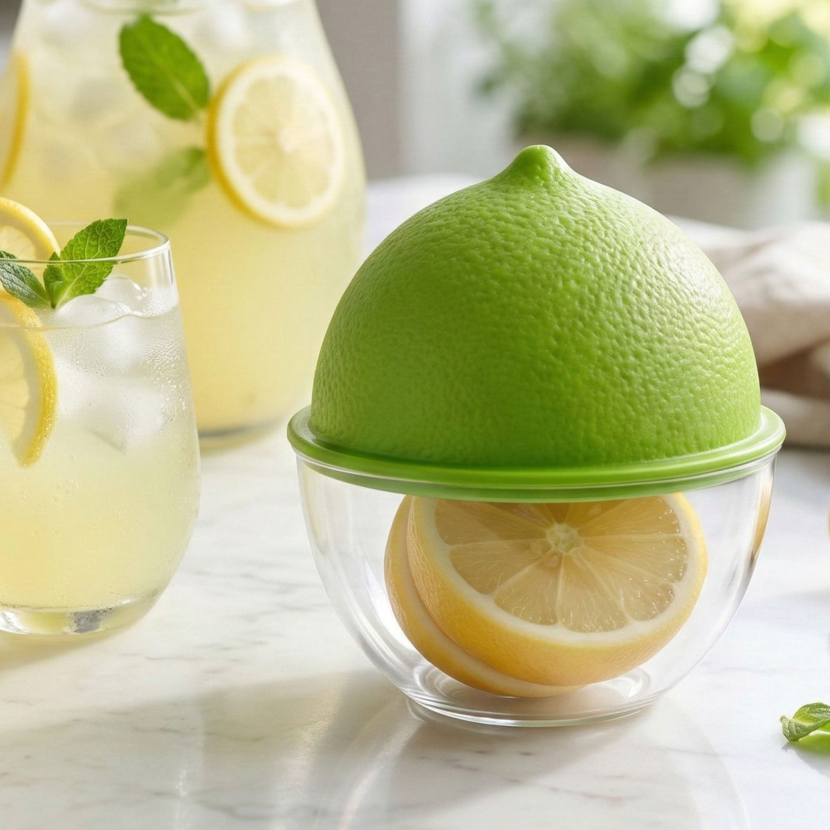 Porta Limão com Tampa – Organizador para Geladeira e Cozinha, Conserva Frutas Frescas sem Odor