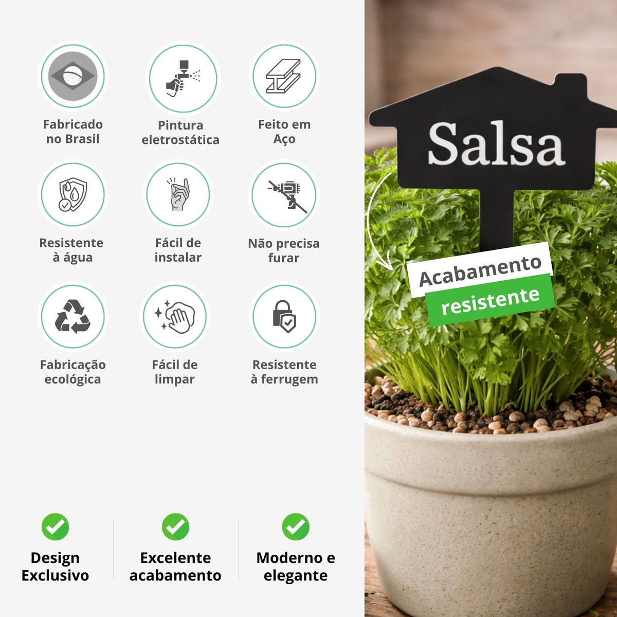 Plaquinha Aramada Salsa