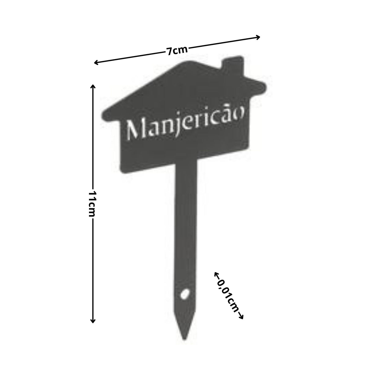 Plaquinha Aramada Manjericão