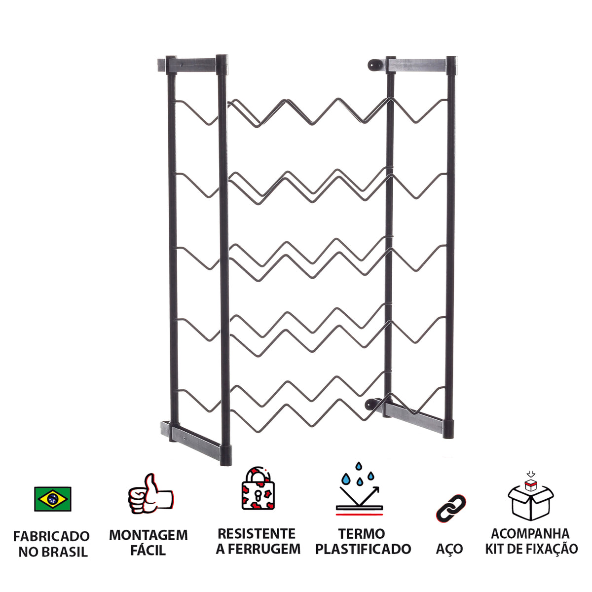Adega de Parede Para Sala Aramado para 180 garrafas de vinho