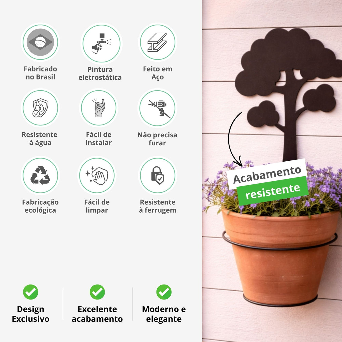 Suporte para Vaso de Planta Árvore - Aramada
