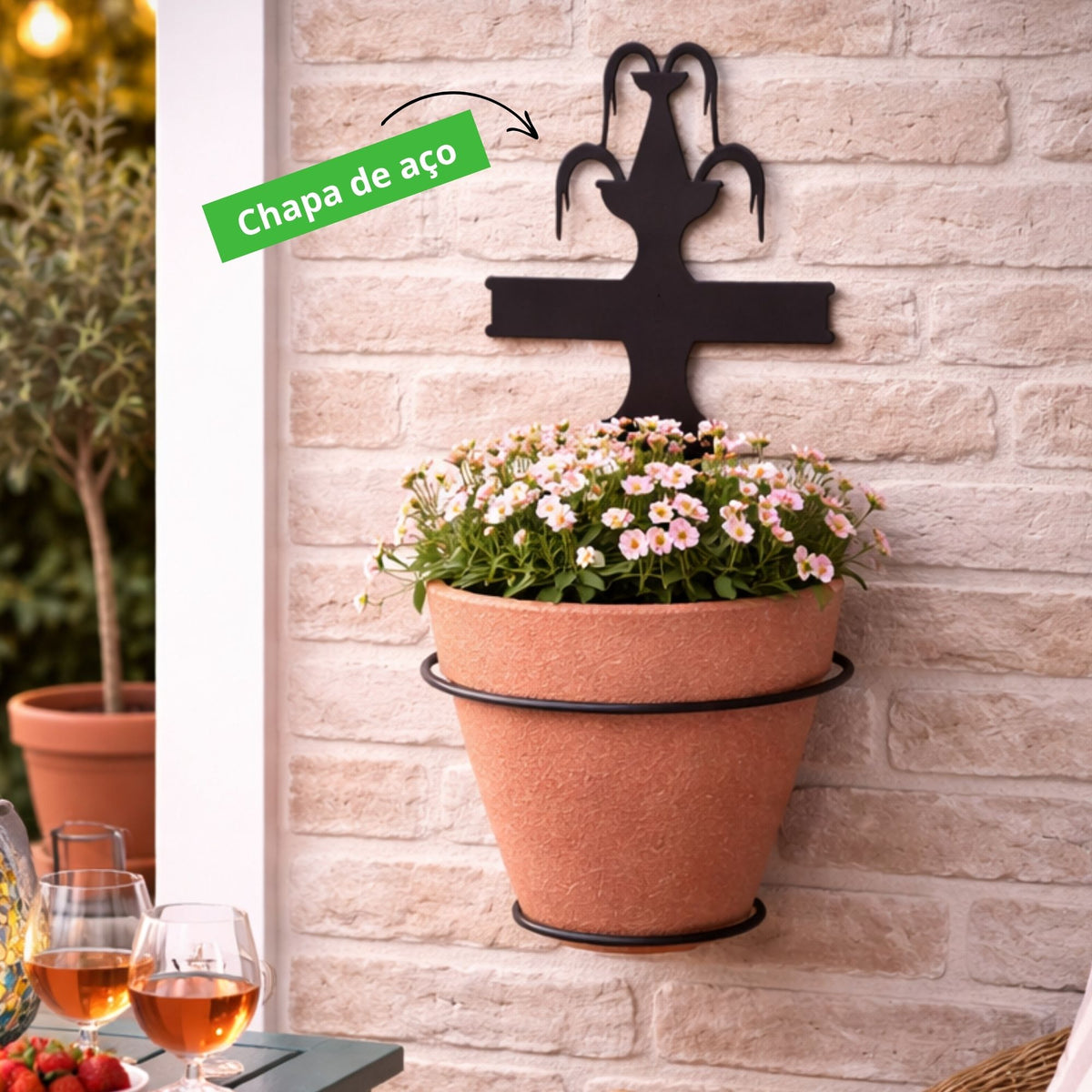 Suporte para Vaso de Planta Fonte - Aramada