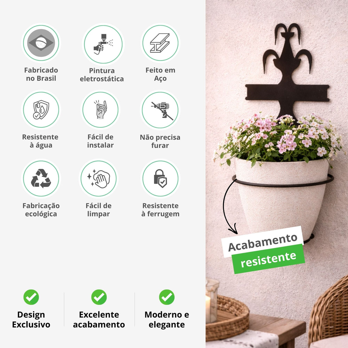 Suporte para Vaso de Planta Fonte - Aramada