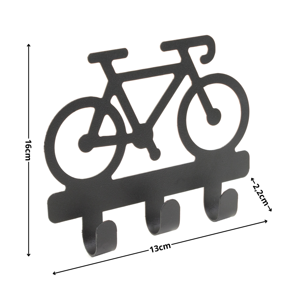 Gancho de Parede Bicicleta Fita Dupla Face 3M Porta Chaves Decorativo Bonés Chaves e Acessórios Aço