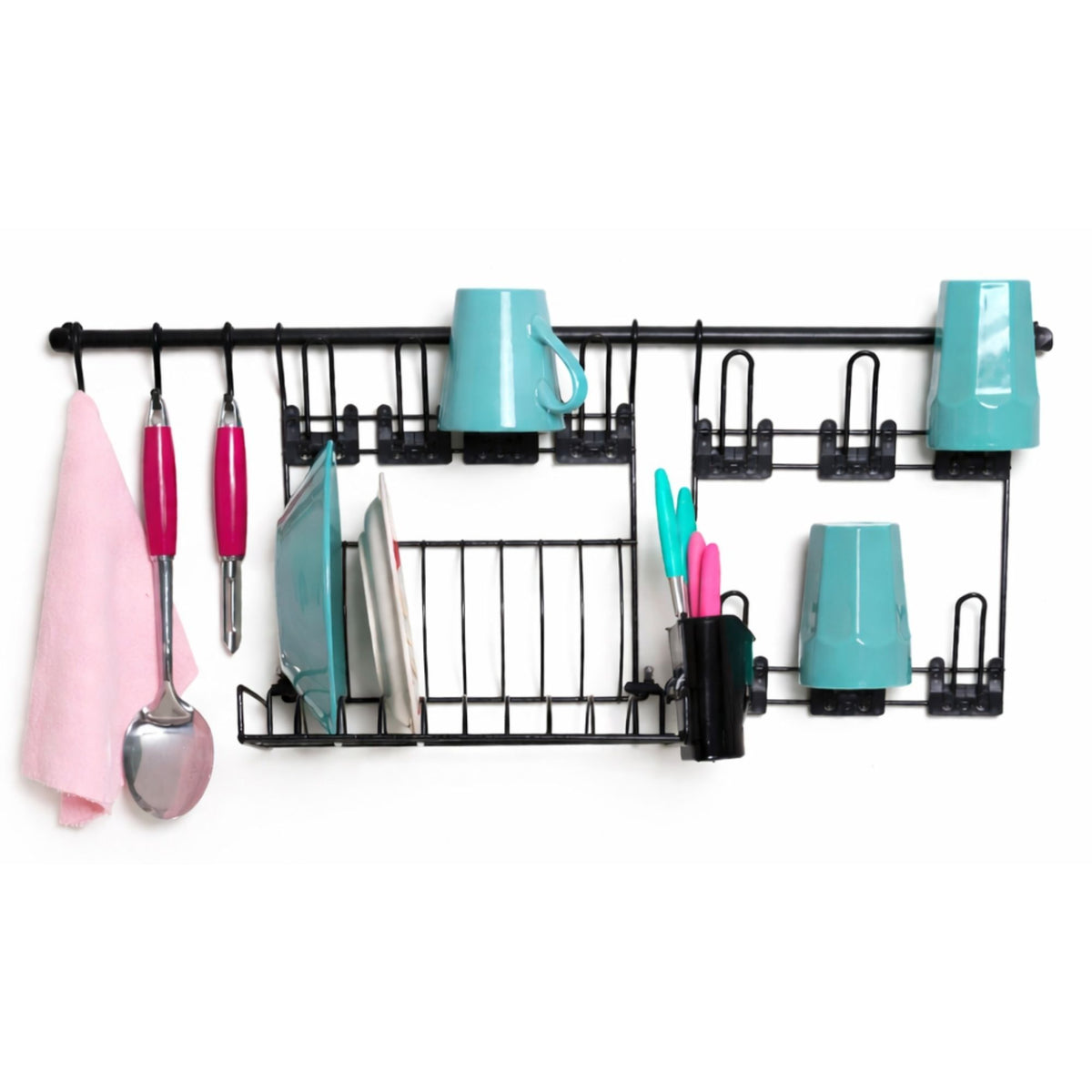 Cook Premium Organizador Aramado de Parede para Cozinha – Porta Temperos e Utensílios Kit 4