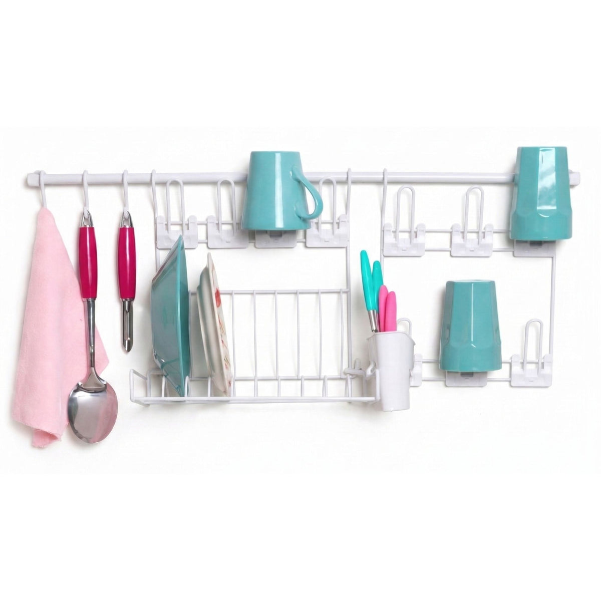 Cook Premium Organizador Aramado de Parede para Cozinha – Porta Temperos e Utensílios Kit 4