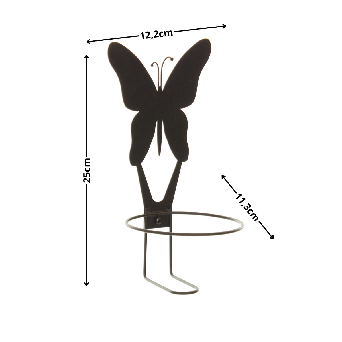 Suporte para Planta de Parede Borboleta – Porta Vaso Decorativo em Aço para Jardim, Varanda e Área Gourmet