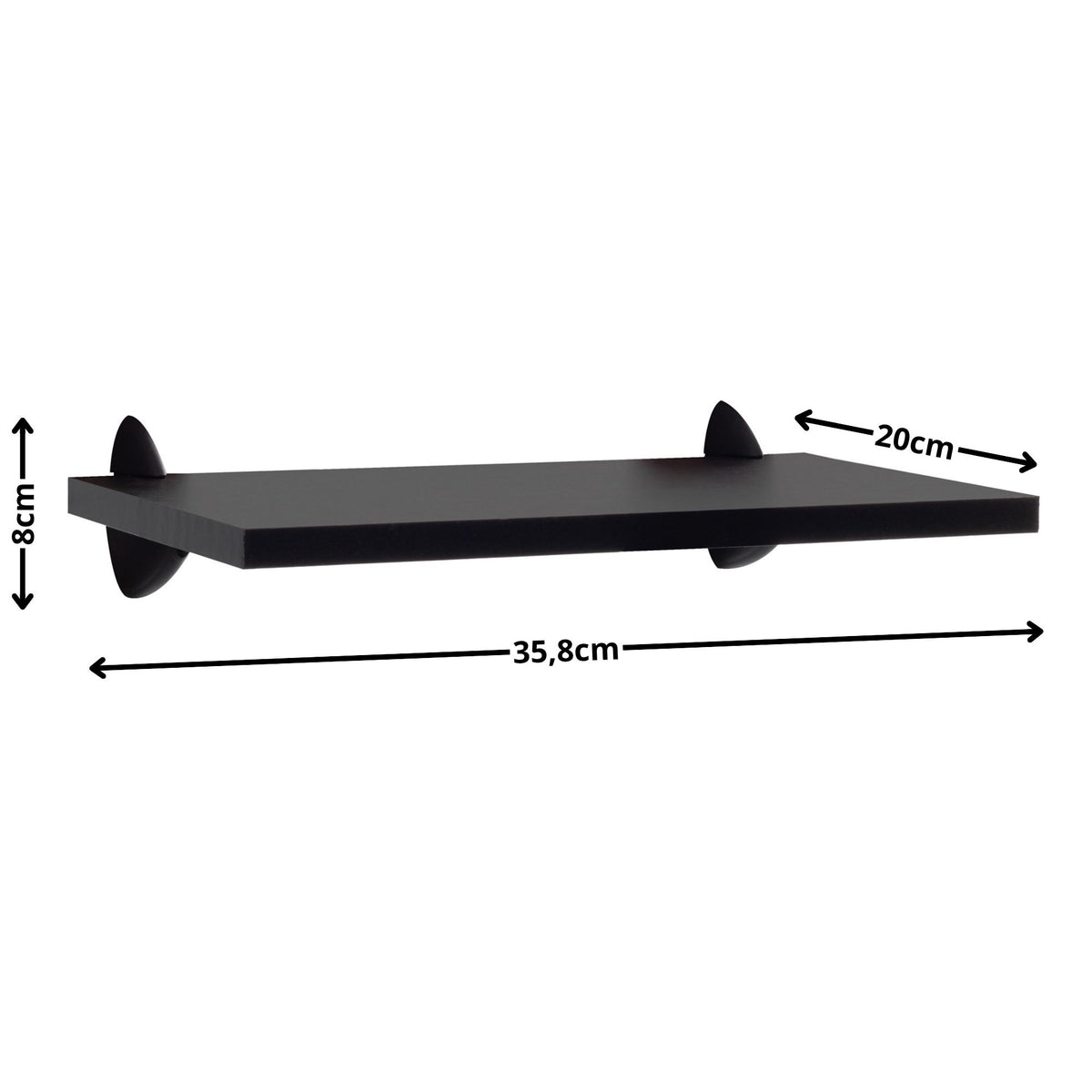 Prateleira de Parede Multiuso Decorativa 36cm – Organizador Moderno para Sala, Quarto, Cozinha, Banheiro e Escritório