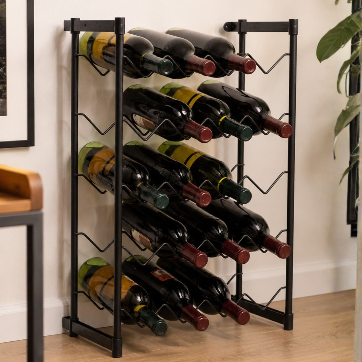 Mini Adega Aramado Metaltru Para 20 Garrafas De Vinho