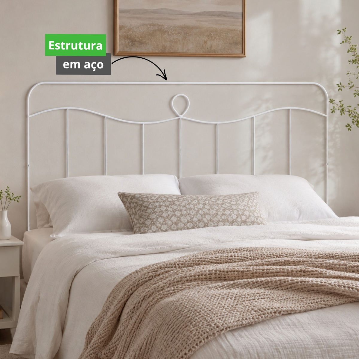 Cabeceira de Cama Casal Aramado 140cm Vitória