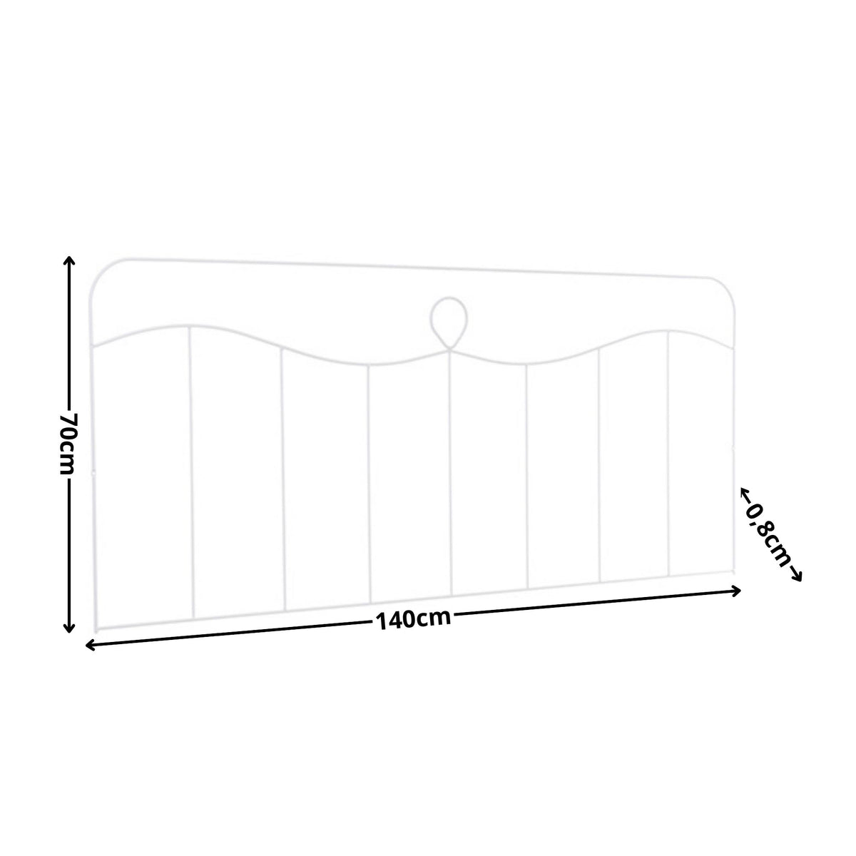 Cabeceira de Cama Casal Aramado 140cm Vitória