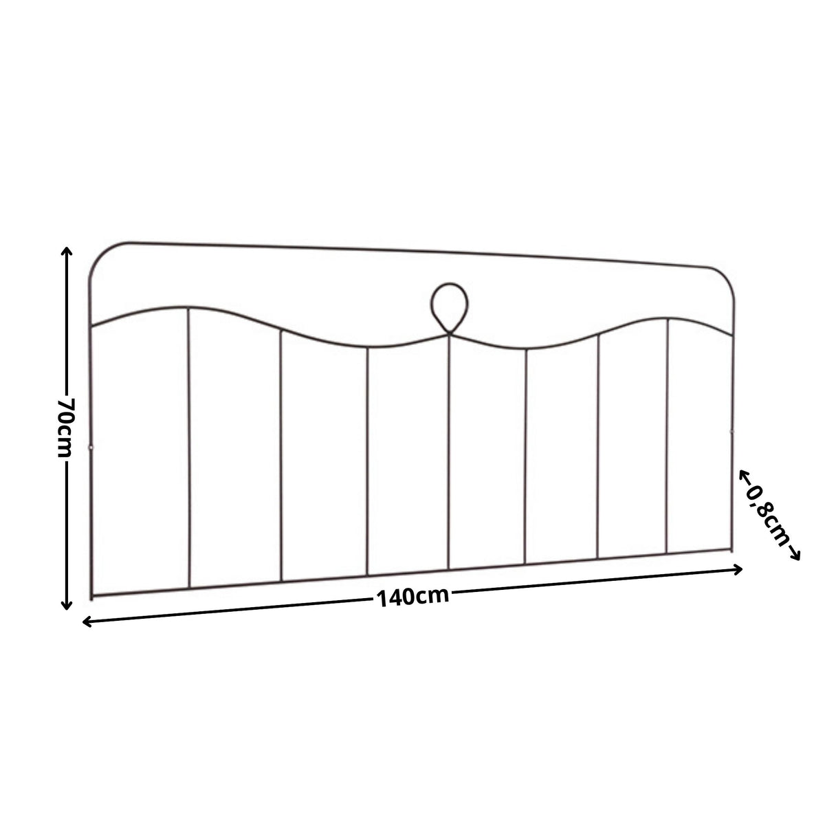 Cabeceira de Cama Casal Aramado 140cm Vitória