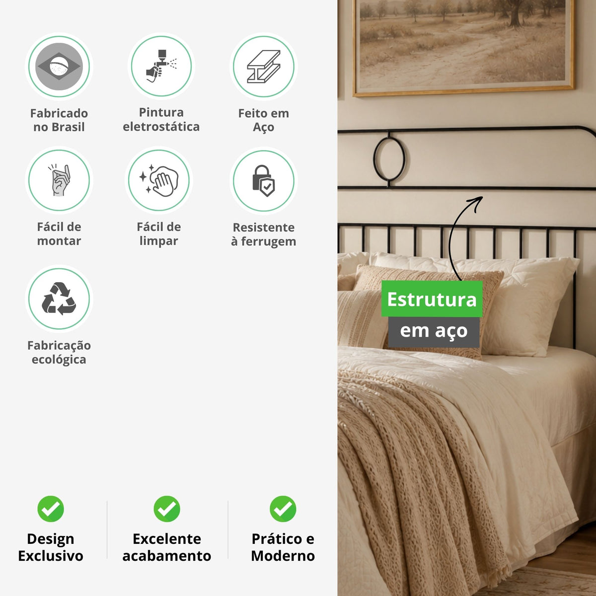 Cabeceira de Cama Casal Aramado 140cm Blumenau