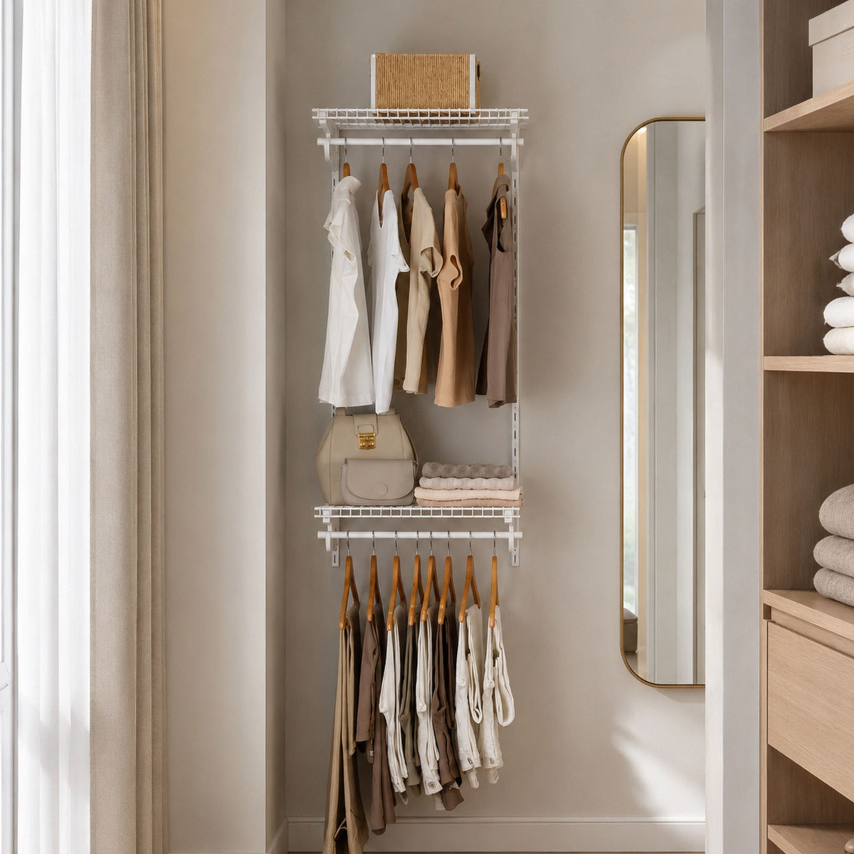 Armário Multiuso Pequeno Closet Aberto Parede Aramado kit 6