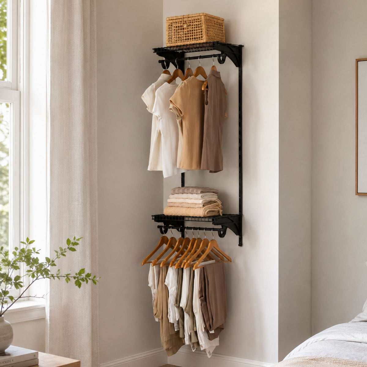 Armário Multiuso Pequeno Closet Aberto Parede Aramado kit 6