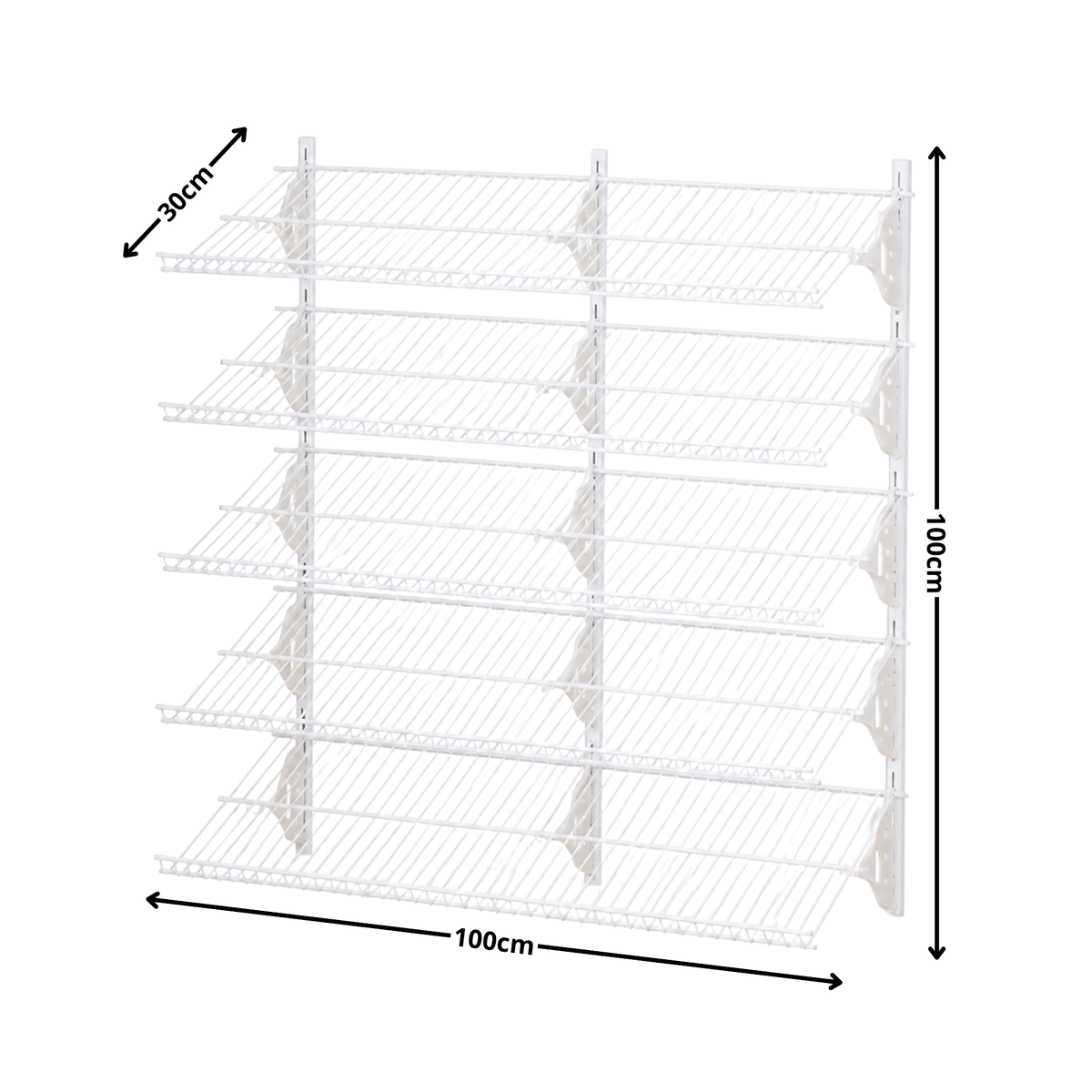 Sapateira Vertical Parede Armário Aramado Closet Aberto KIT 3