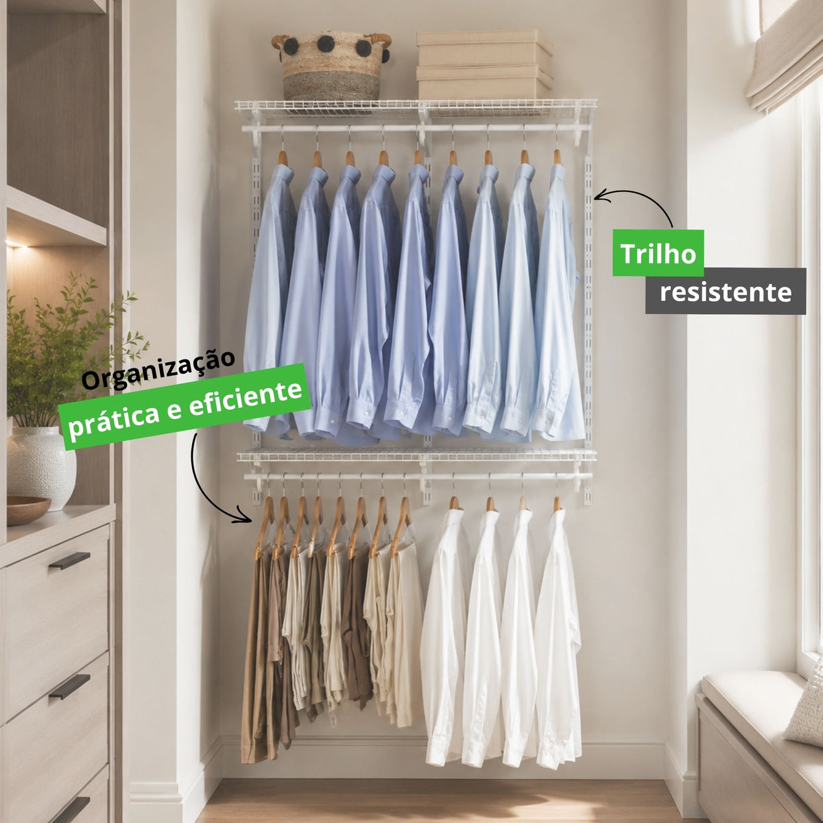 Armário aramado kit 7 - Closet ou quarto