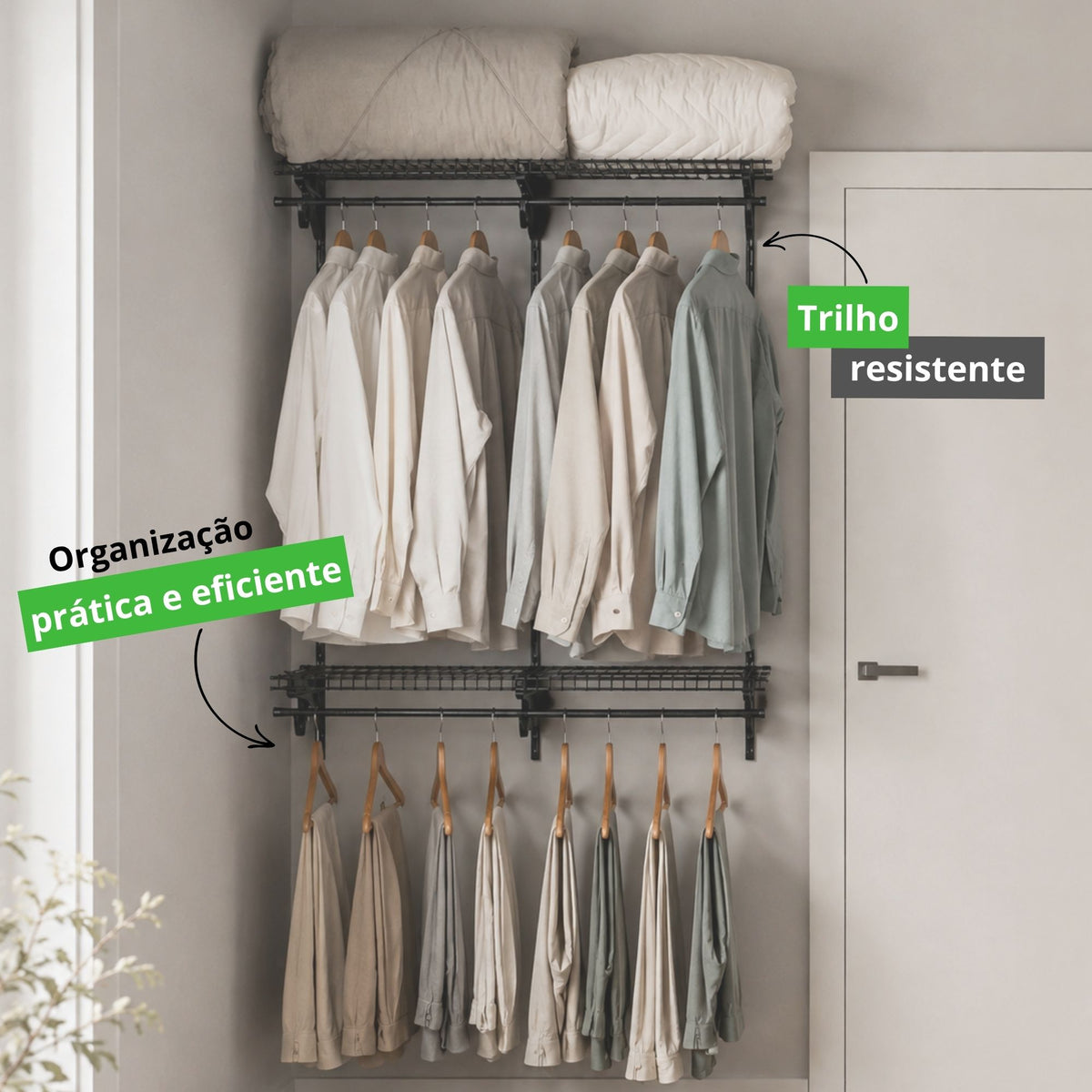 Armário aramado kit 7 - Closet ou quarto