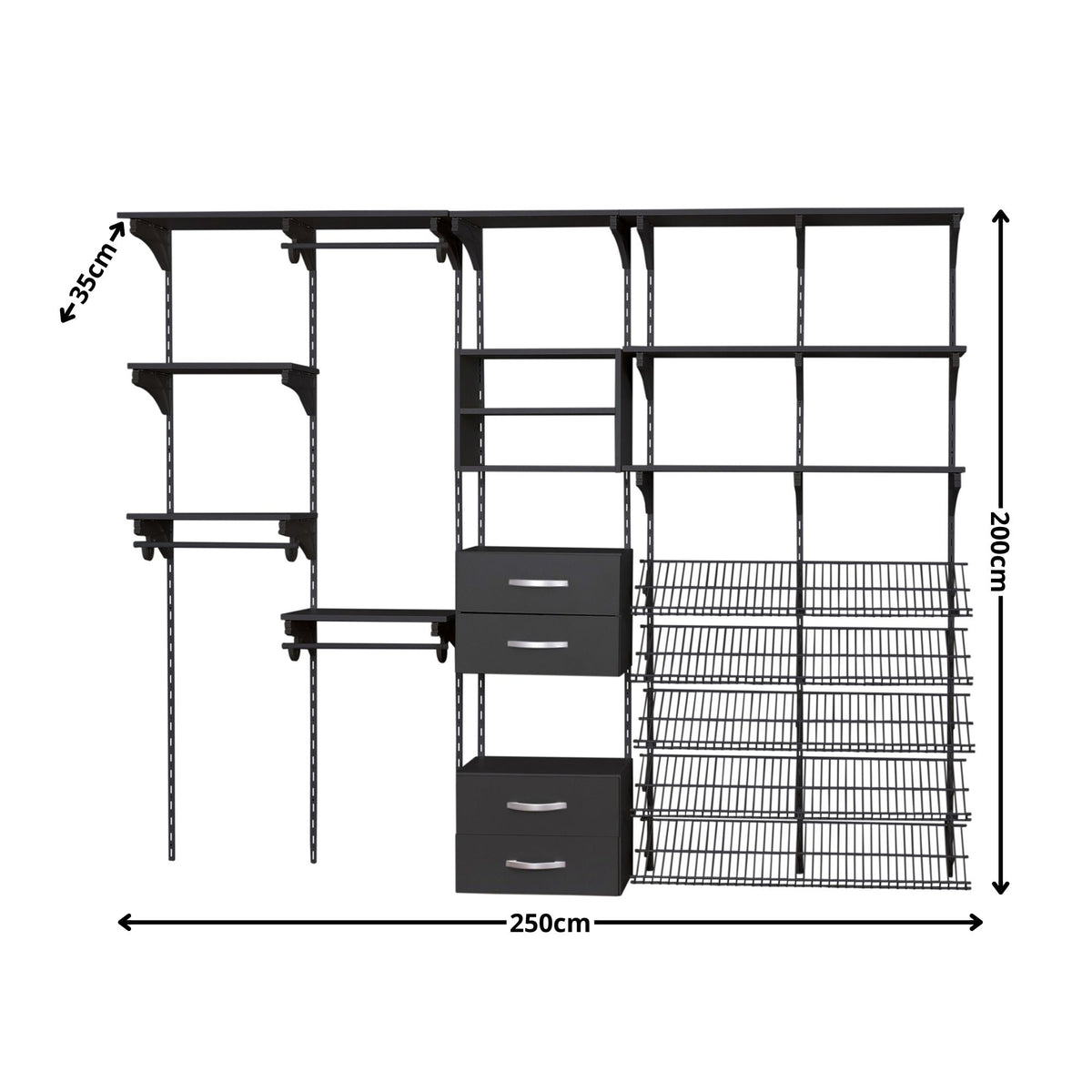 Armário aramado kit 23 - Closet ou quarto